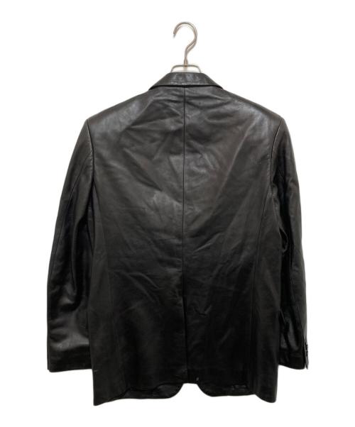 A.A.R（アール）A.A.R (アール) Yohji Yamamoto DURBAN シープスキン3Bテーラードジャケット　レザージャケット　Leather jacket ブラック サイズ:ｌの古着・服飾アイテム