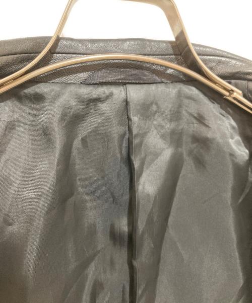 A.A.R（アール）A.A.R (アール) Yohji Yamamoto DURBAN シープスキン3Bテーラードジャケット　レザージャケット　Leather jacket ブラック サイズ:ｌの古着・服飾アイテム
