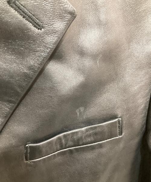A.A.R（アール）A.A.R (アール) Yohji Yamamoto DURBAN シープスキン3Bテーラードジャケット　レザージャケット　Leather jacket ブラック サイズ:ｌの古着・服飾アイテム