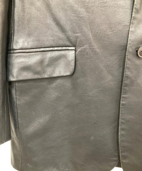 A.A.R（アール）A.A.R (アール) Yohji Yamamoto DURBAN シープスキン3Bテーラードジャケット　レザージャケット　Leather jacket ブラック サイズ:ｌの古着・服飾アイテム
