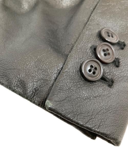 A.A.R（アール）A.A.R (アール) Yohji Yamamoto DURBAN シープスキン3Bテーラードジャケット　レザージャケット　Leather jacket ブラック サイズ:ｌの古着・服飾アイテム