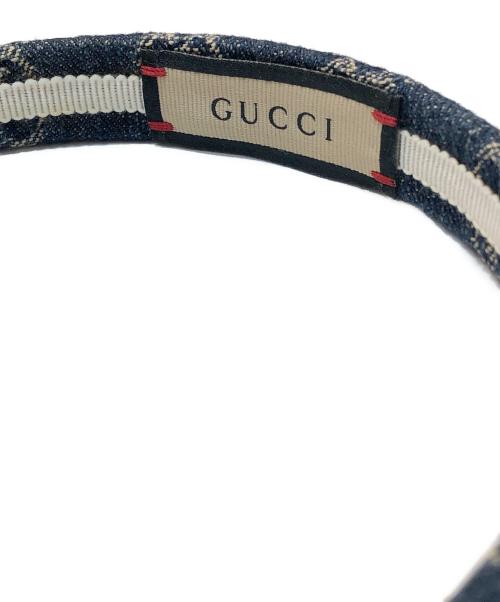 GUCCI（グッチ）GUCCI (グッチ) GG柄 デニムカチューシャ インディゴの古着・服飾アイテム