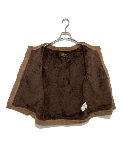 NEIGHBORHOOD（ネイバーフッド）NEIGHBORHOOD (ネイバーフッド) STOCKMAN-L/GL-VEST　ストックマン-L/GL-ベスト　レザーベスト　スエード　172SZNH-JKM04 ブラウン サイズ:Lの古着・服飾アイテム