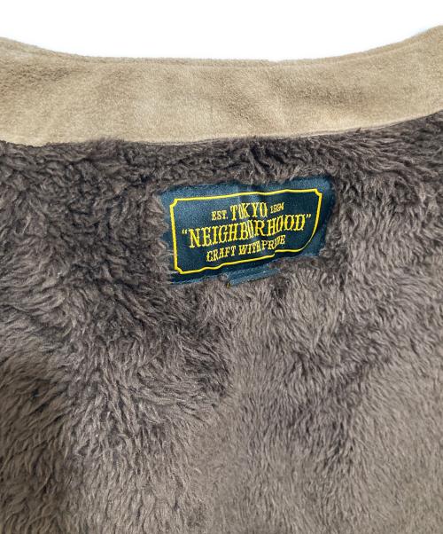 NEIGHBORHOOD（ネイバーフッド）NEIGHBORHOOD (ネイバーフッド) STOCKMAN-L/GL-VEST　ストックマン-L/GL-ベスト　レザーベスト　スエード　172SZNH-JKM04 ブラウン サイズ:Lの古着・服飾アイテム