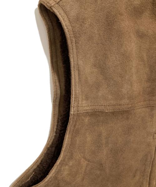 NEIGHBORHOOD（ネイバーフッド）NEIGHBORHOOD (ネイバーフッド) STOCKMAN-L/GL-VEST　ストックマン-L/GL-ベスト　レザーベスト　スエード　172SZNH-JKM04 ブラウン サイズ:Lの古着・服飾アイテム