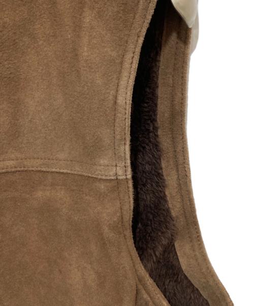 NEIGHBORHOOD（ネイバーフッド）NEIGHBORHOOD (ネイバーフッド) STOCKMAN-L/GL-VEST　ストックマン-L/GL-ベスト　レザーベスト　スエード　172SZNH-JKM04 ブラウン サイズ:Lの古着・服飾アイテム