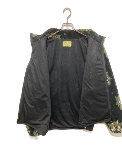 WEIRDO（ウィアード）WEIRDO (ウィアード) フリースジャケット　ボアジャケット　MOON MONSTER　総柄 ブラック サイズ:XLの古着・服飾アイテム
