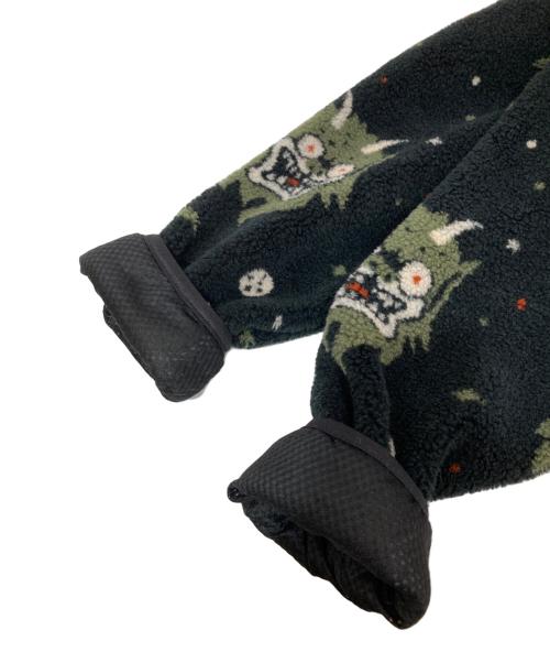 WEIRDO（ウィアード）WEIRDO (ウィアード) フリースジャケット　ボアジャケット　MOON MONSTER　総柄 ブラック サイズ:XLの古着・服飾アイテム