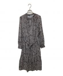 23区（ニジュウサンク）の古着「【洗える】Rattiペイズリープリント ティアード ワンピース」｜ブラック