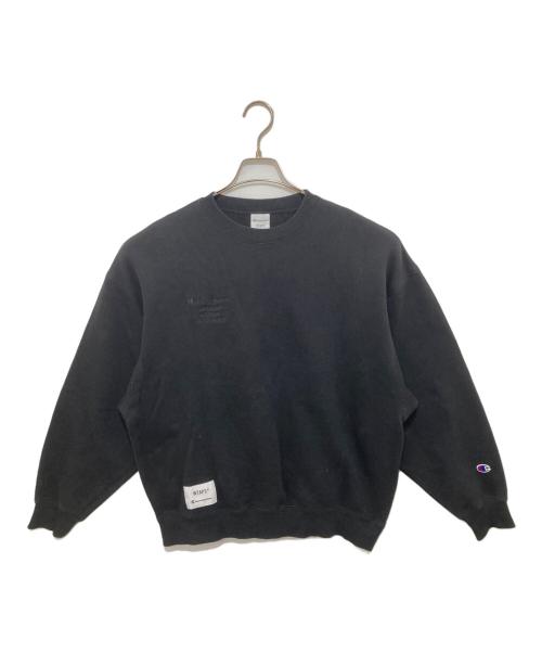Champion（チャンピオン）Champion (チャンピオン) WTAPS (ダブルタップス) クルーネックスウェットシャツ　C8-Z018 ブラック サイズ:Sの古着・服飾アイテム