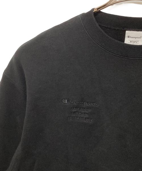 Champion（チャンピオン）Champion (チャンピオン) WTAPS (ダブルタップス) クルーネックスウェットシャツ　C8-Z018 ブラック サイズ:Sの古着・服飾アイテム