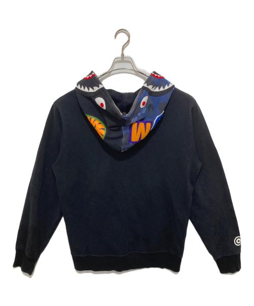A BATHING APE（ア ベイシング エイプ）A BATHING APE (ア ベイシング エイプ) SHARK HOODIE　シャークフーディ　	001ZPF301021X ブラック サイズ:2XLの古着・服飾アイテム