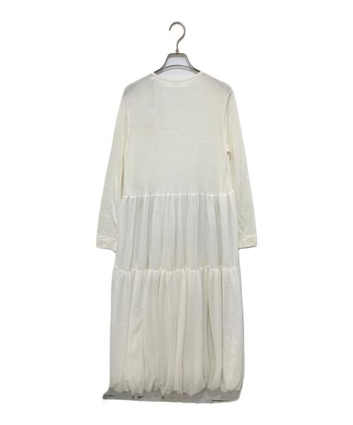 CYCLAS（シクラス）CYCLAS (シクラス) SILK COTTON KNIT TIERED COMBINATION ONE-PIECE (シルクコットンニットティアードコンビワンピース)　R04-56002 アイボリー サイズ:34の古着・服飾アイテム
