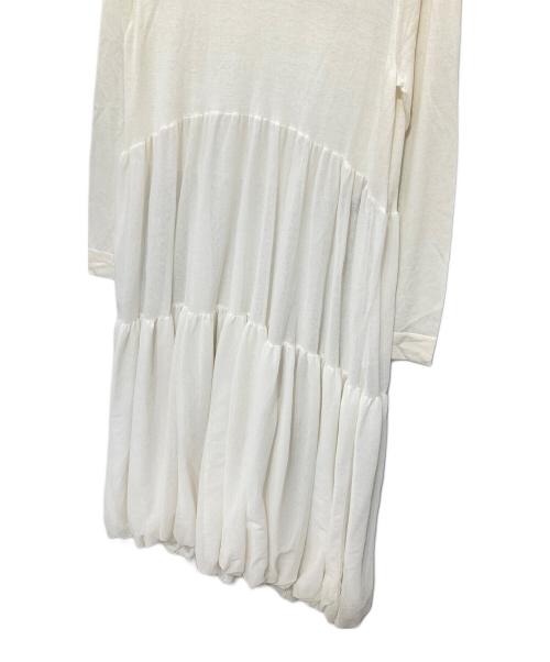 CYCLAS（シクラス）CYCLAS (シクラス) SILK COTTON KNIT TIERED COMBINATION ONE-PIECE (シルクコットンニットティアードコンビワンピース)　R04-56002 アイボリー サイズ:34の古着・服飾アイテム