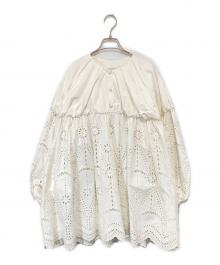 AUGUST（オーガスト）の古着「original cutwork lace blouse　オリジナルカットワークレースブラウス」｜ホワイト