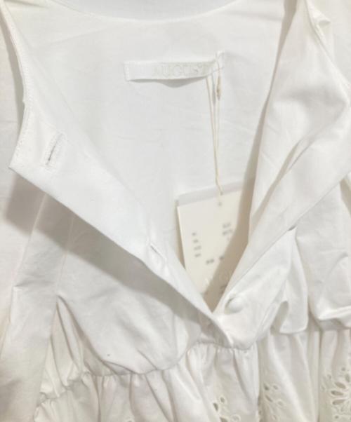 AUGUST（オーガスト）AUGUST (オーガスト) original cutwork lace blouse　オリジナルカットワークレースブラウス ホワイト サイズ:FREEの古着・服飾アイテム