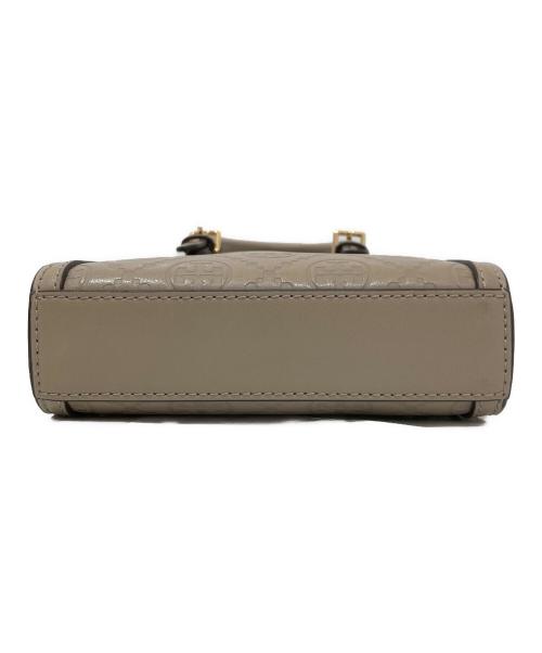 TORY BURCH（トリーバーチ）TORY BURCH (トリーバーチ) モノグラムコントラストミニトート　2WAYショルダーバッグ　10010539 ベージュの古着・服飾アイテム