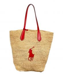 POLO RALPH LAUREN（ポロ・ラルフローレン）の古着「メッシュトートバッグ」｜ベージュ
