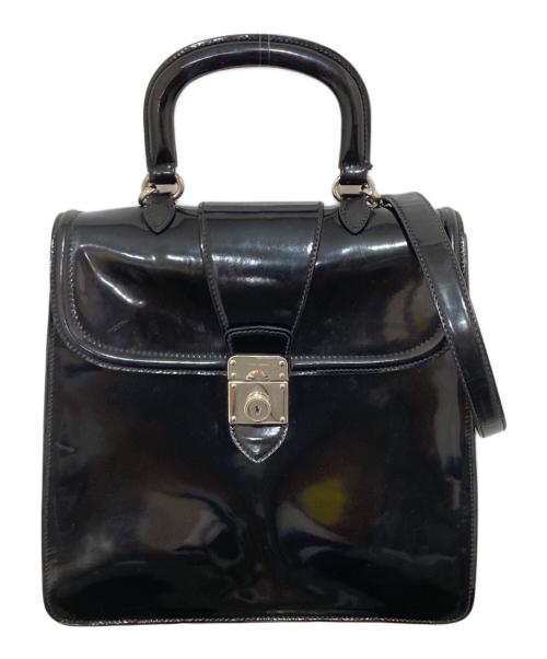 MIU MIU（ミュウミュウ）MIU MIU (ミュウミュウ) 2WAYパテントバッグ　5BA005 ブラックの古着・服飾アイテム