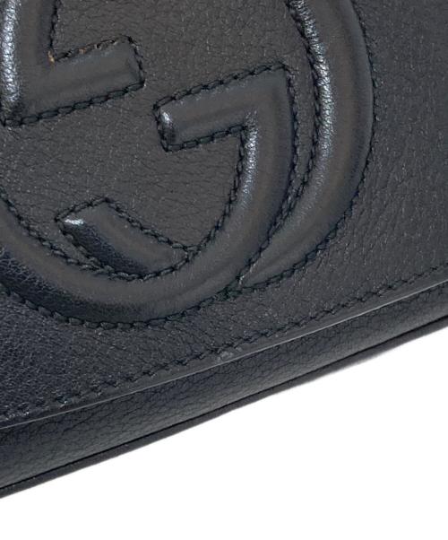 GUCCI（グッチ）GUCCI (グッチ) チェーンショルダーバッグ ブラックの古着・服飾アイテム