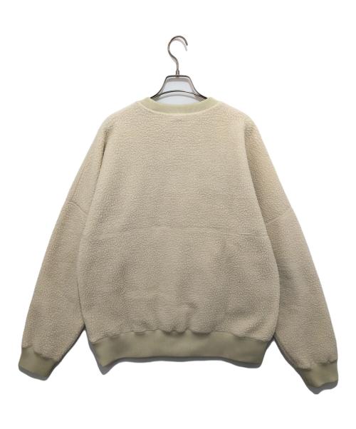 F.C.R.B.（エフシーレアルブリストル）F.C.R.B. (エフシーレアルブリストル) Bristol ブリストル BOA FLEECE BIG LOGO CREWNECK TOP FCRB-222045 ボア フリース トレーナー アイボリー サイズ:Mの古着・服飾アイテム