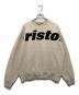 F.C.R.B.（エフシーレアルブリストル）の古着「Bristol ブリストル BOA FLEECE BIG LOGO CREWNECK TOP FCRB-222045 ボア フリース トレーナー」｜アイボリー