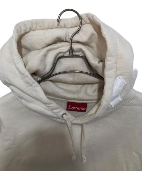 SUPREME（シュプリーム）SUPREME (シュプリーム) Contrast Hooded Sweatshirt コントラスト スウェット パーカー 21AW フードロゴ アイボリー サイズ:Mの古着・服飾アイテム