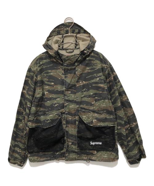 SUPREME（シュプリーム）Supreme (シュプリーム) Mesh Pocket Belted Cargo Jacket メッシュポケットベルテッドカーゴジャケット ボックスロゴ グリーン サイズ:Sの古着・服飾アイテム