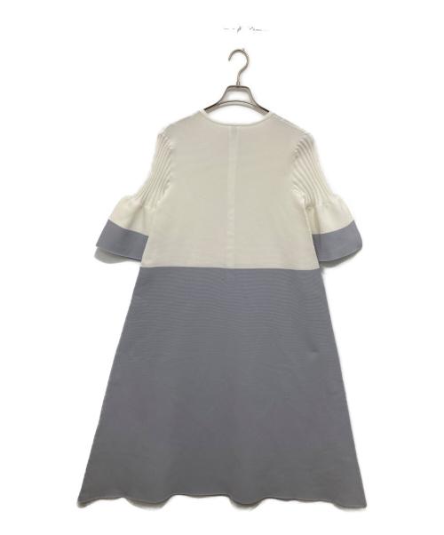 CFCL（シーエフシーエル）CFCL (シーエフシーエル) POTTERY SHORT BELL SLEEVE FLARE DRESS ポタリーショートベルスリーブフレアドレス WHITE-LIGHT GRAY サイズ:1の古着・服飾アイテム