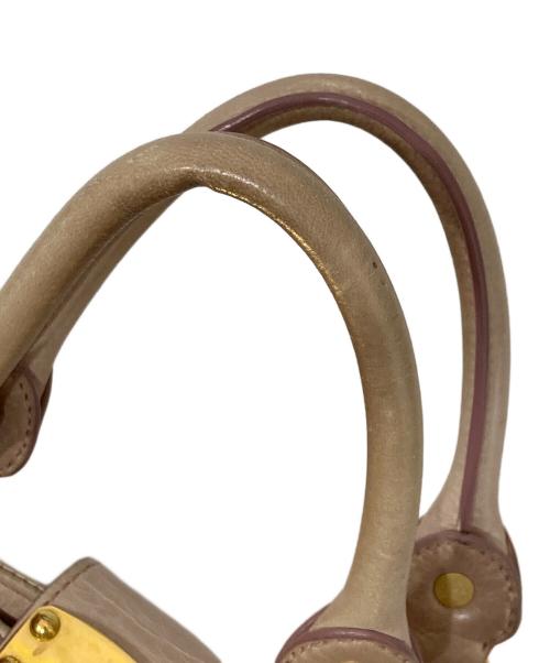 MIU MIU（ミュウミュウ）MIU MIU (ミュウミュウ) Miu Miu Mughetto Pink Vitello Lux Leather Bow Small Top Handle Bag　レザーショルダーバッグ　RN0686 ピンクの古着・服飾アイテム