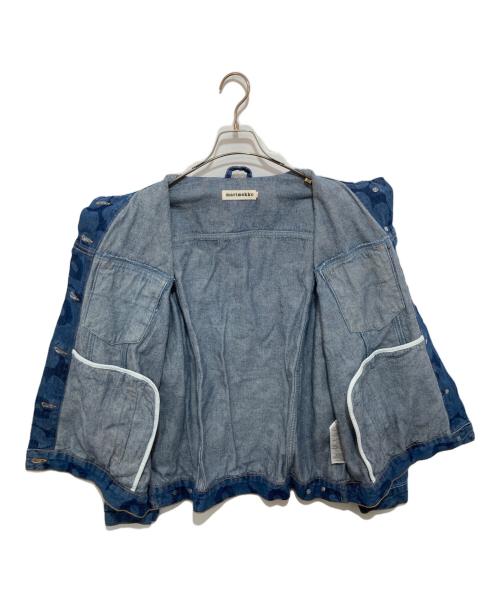 marimekko（マリメッコ）marimekko (マリメッコ) Maridenim Murros Unikko　花柄デニムジャケット　093952 / 524050 インディゴ サイズ:Mの古着・服飾アイテム