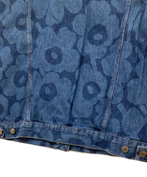 marimekko（マリメッコ）marimekko (マリメッコ) Maridenim Murros Unikko　花柄デニムジャケット　093952 / 524050 インディゴ サイズ:Mの古着・服飾アイテム