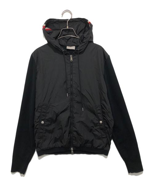 MONCLER（モンクレール）MONCLER (モンクレール) CARDIGAN TRICOT トリコカーディガン ポリエステル×ナイロン パーカー ブラック サイズ:Mの古着・服飾アイテム