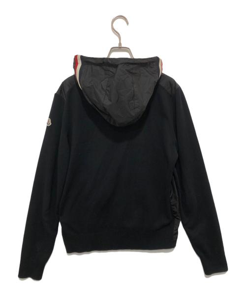MONCLER（モンクレール）MONCLER (モンクレール) CARDIGAN TRICOT トリコカーディガン ポリエステル×ナイロン パーカー ブラック サイズ:Mの古着・服飾アイテム