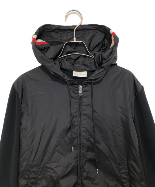 MONCLER（モンクレール）MONCLER (モンクレール) CARDIGAN TRICOT トリコカーディガン ポリエステル×ナイロン パーカー ブラック サイズ:Mの古着・服飾アイテム