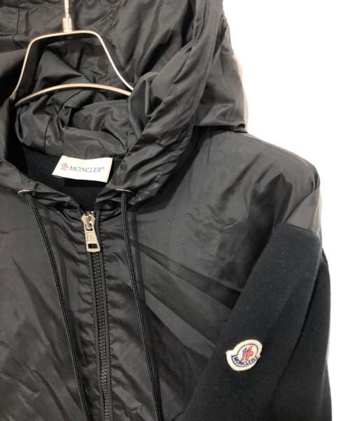 MONCLER（モンクレール）MONCLER (モンクレール) CARDIGAN TRICOT トリコカーディガン ポリエステル×ナイロン パーカー ブラック サイズ:Mの古着・服飾アイテム