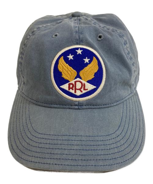 RRL（ダブルアールエル）RRL (ダブルアールエル) ウィングドロゴ ツイル ボール キャップ スカイブルーの古着・服飾アイテム