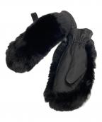 GOLDBERGHゴールドバーグ）の古着「ヒル フェイクファー ミトン グローブ」｜ブラック