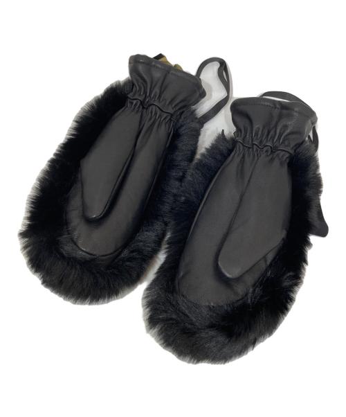 GOLDBERGH（ゴールドバーグ）GOLDBERGH (ゴールドバーグ) ヒル フェイクファー ミトン グローブ ブラックの古着・服飾アイテム
