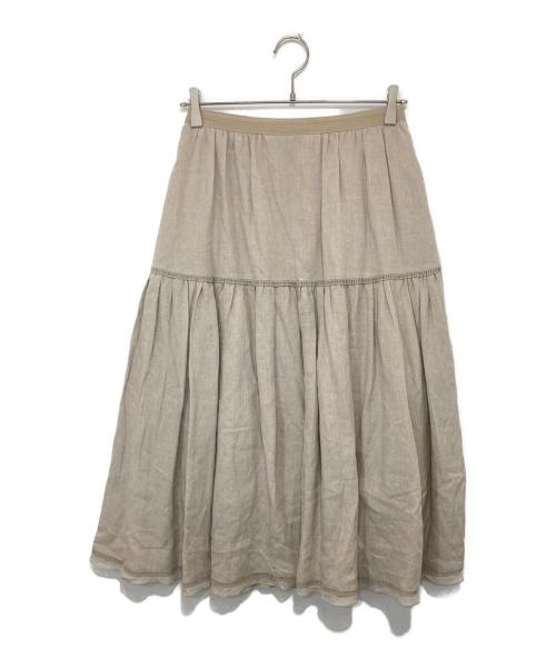 FOXEY（フォクシー）FOXEY (フォクシー) SKIRT MANOIR　スカートマノアール　44165 ベージュ サイズ:40の古着・服飾アイテム