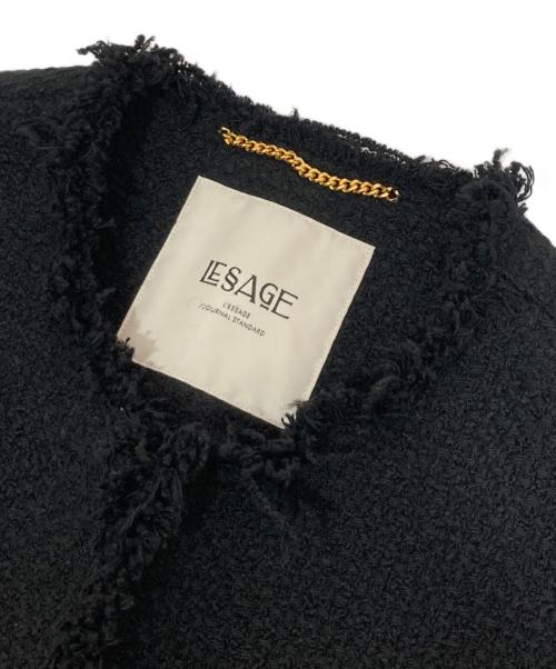 journal standard L'essage（ジャーナルスタンダード レサージュ）journal standard L'essage (ジャーナルスタンダード レサージュ) GIOLICAツイード BIGジャケット ブラック サイズ:-の古着・服飾アイテム