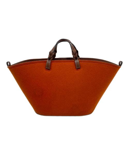 ANYA HINDMARCH（アニヤ・ハインドマーチ）ANYA HINDMARCH (アニヤ・ハインドマーチ) Tote Multi Eyes in Recycled Felt / トート マルチアイズ リサイクルフェルト トートバッグ オレンジの古着・服飾アイテム