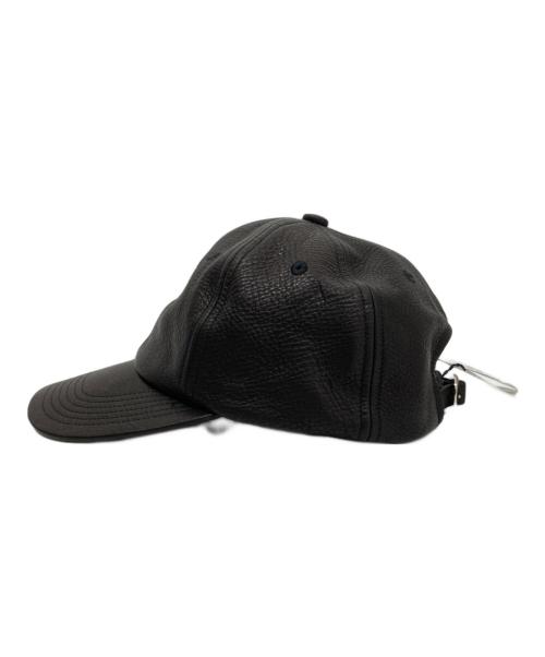 kijima takayuki（キジマタカユキ）KIJIMA TAKAYUKI (キジマタカユキ) COWHIDE 6PANEL CAP（カウハイド 6パネル キャップ）251002-01 / レザーキャップ ブラックの古着・服飾アイテム