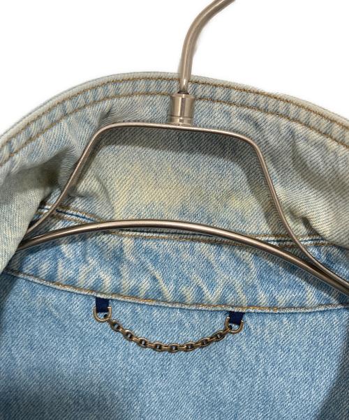 LOUIS VUITTON（ルイ ヴィトン）LOUIS VUITTON (ルイ ヴィトン) ピン装飾ウォッシュドデニム半袖シャツ インディゴ サイズ:Sの古着・服飾アイテム