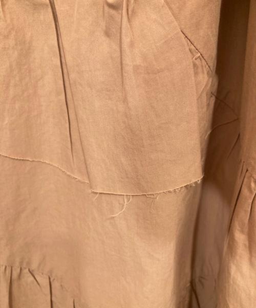 mina perhonen（ミナ ペルホネン）mina perhonen (ミナ ペルホネン) ティアードスカート　ya5214 ブラウン サイズ:38の古着・服飾アイテム