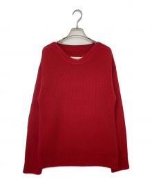 Maison Margiela（メゾンマルジェラ）の古着「ラウンドネックニット　S50HA0507」｜レッド