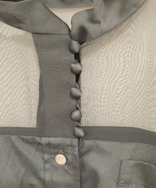 sacai（サカイ）sacai (サカイ) 21SS コットン ポプリン シアー ドレス　21-05717 / 半袖ワンピース ブラック サイズ:３の古着・服飾アイテム