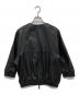 MARINA RINALDI (マリナリナルディ) 型押しレザージャケット / ノーカラージャケット ブラック サイズ:13：20000円