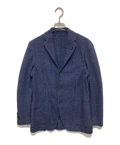 LARDINI（ラルディーニ）LARDINI (ラルディーニ) 段返り3Bテーラードジャケット / ウールテーラードジャケット 千鳥格子柄 ハウンドトゥース 　IEA49561 ネイビー サイズ:44の古着・服飾アイテム