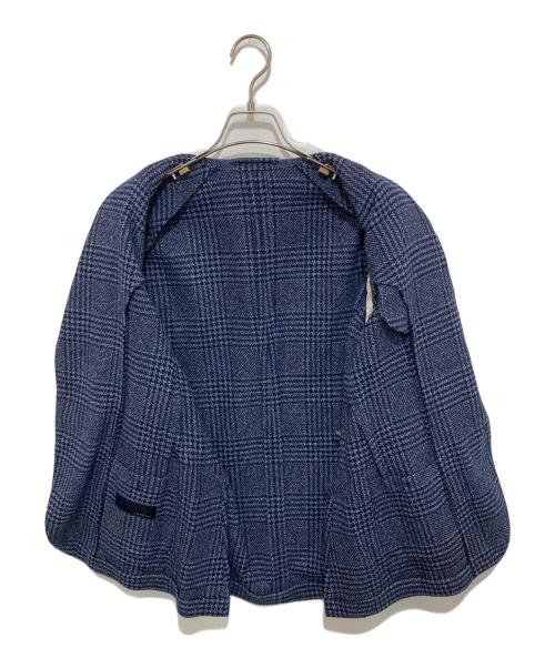 LARDINI（ラルディーニ）LARDINI (ラルディーニ) 段返り3Bテーラードジャケット / ウールテーラードジャケット 千鳥格子柄 ハウンドトゥース 　IEA49561 ネイビー サイズ:44の古着・服飾アイテム